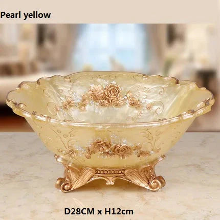 Luxury European-Style Fruit Plate for Living Room, Home Decoration Ornaments