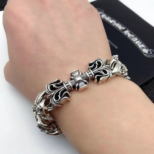 Retro domineering bracelet hip-hop personality men's cross bracelet