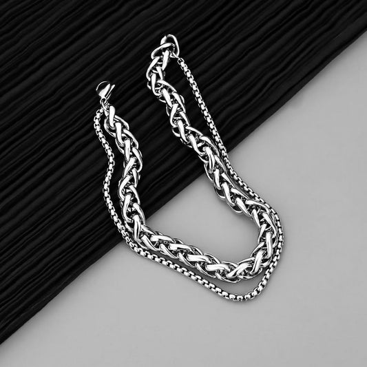 Stainless steel combination bracelet