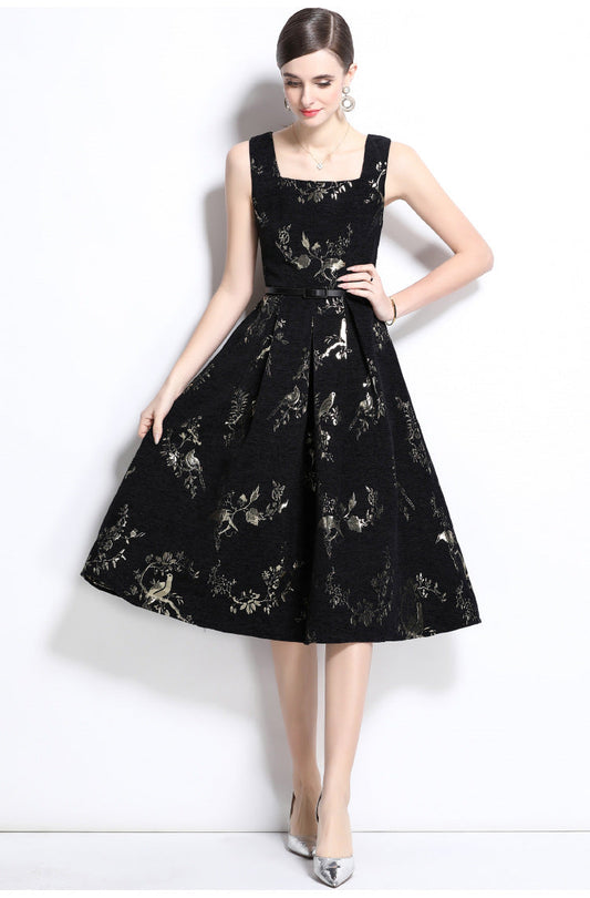 Summer sleeveless floral dress
