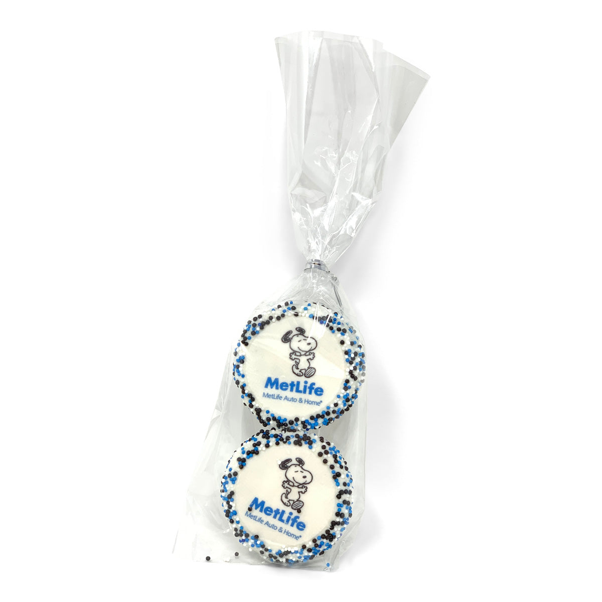 Logo Hand Dipped & Decorated Sandwich Cookie - Cello Bag of 2
