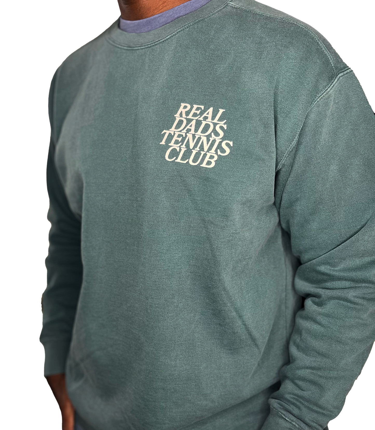 Real Dads Tennis Club Original Crewneck — Faded Green (Final Sale)