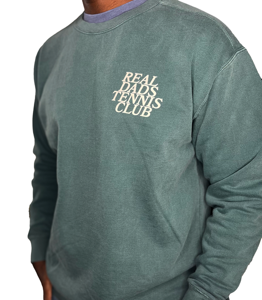Real Dads Tennis Club Original Crewneck — Faded Green (Final Sale)