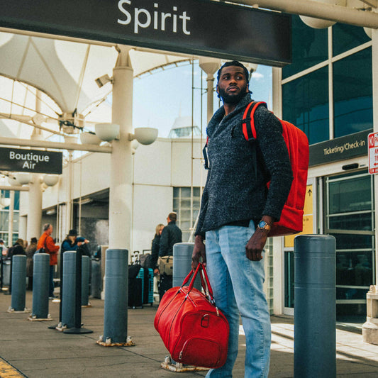 Red Leather Luxury Carry-On Patented Backpack (Only 300 Made)