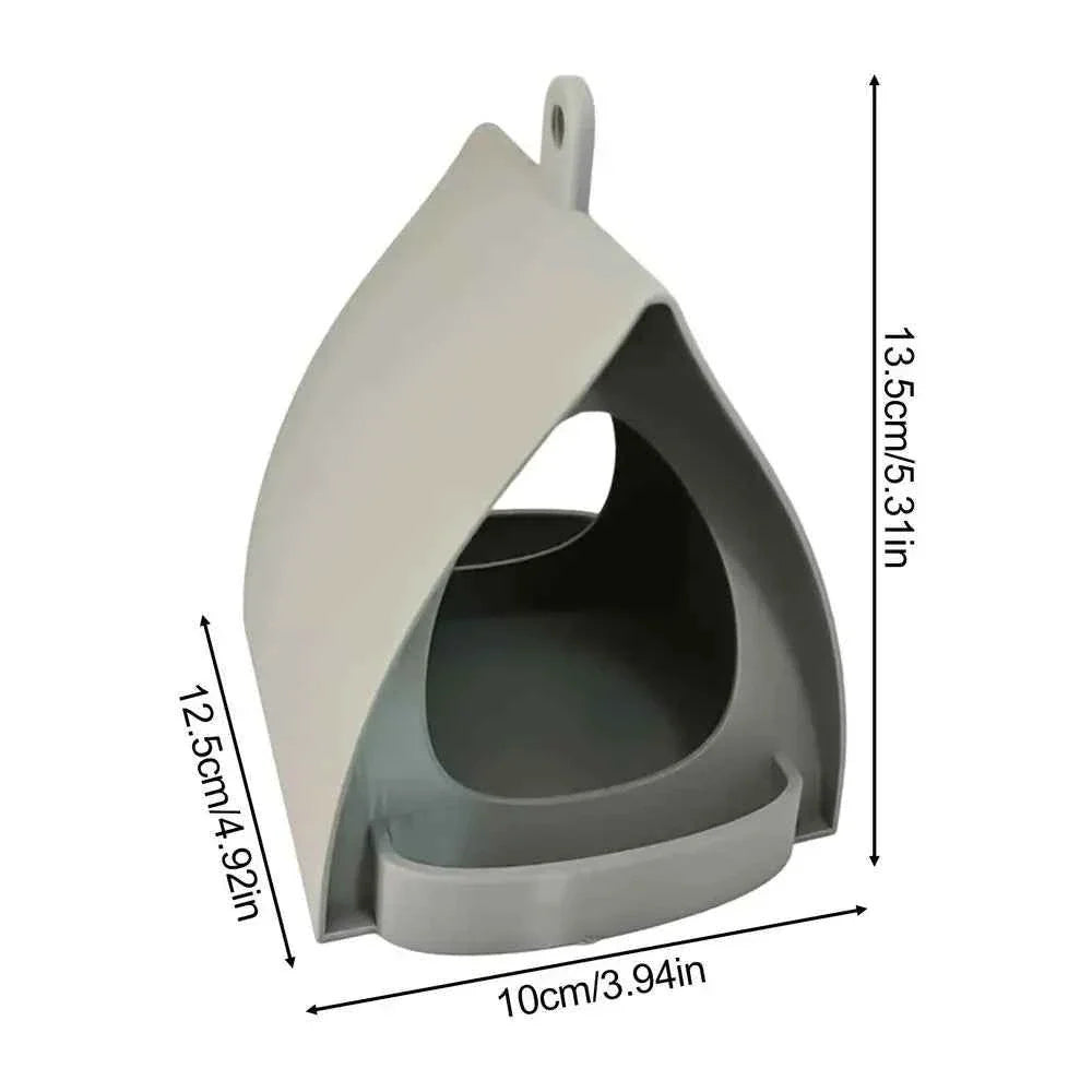 House Bird Feeder Open Design Decorative Station Hut Shape Hangable Mounted Small Hummingbird Feeder for Outside Garden Winter