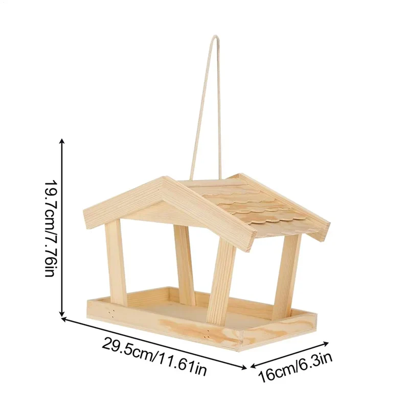 B84B-Feeding Station For Birds Outdoor Bird Feeder House Pet Supplies Rustic Hummingbird Feeders For Yard Patio Porch Pathway