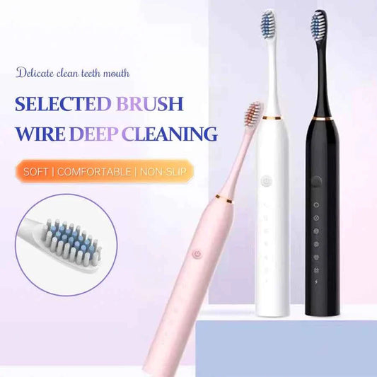 Sonic Electric Toothbrush for Adults IPX7 Waterproof DuPont Brush Head USB Rechargeable High Frequency Cleaning 6 Cleaning Modes
