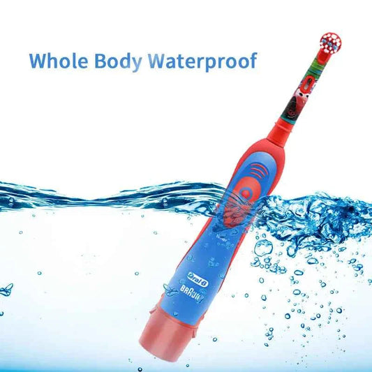 Original Oral B Electric Toothbrush Waterproof Battery Powered Tooth Brushes for Kid Adult Oral Health with Gift Head Travel Box