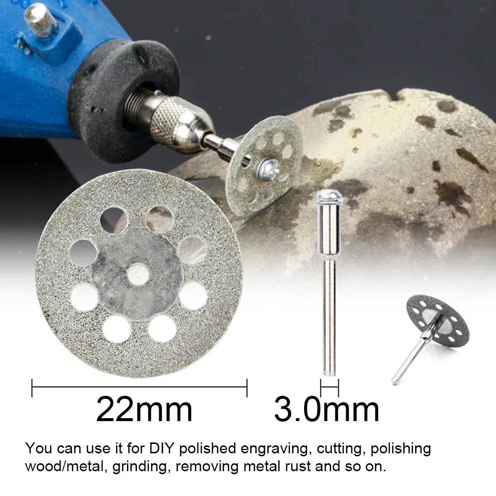 XCAN 63pcs Cutting Wheel Set Mini HSS Saw Blade,Diamond Saw Blade,Metal Cut off Disc Drill 1/8" Mandrel for Dremel Rotary Tool