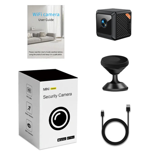W02 Subminiature 1080P HD WiFi Security Camera - Mini Smart Home Surveillance with Night Vision & Motion Detection