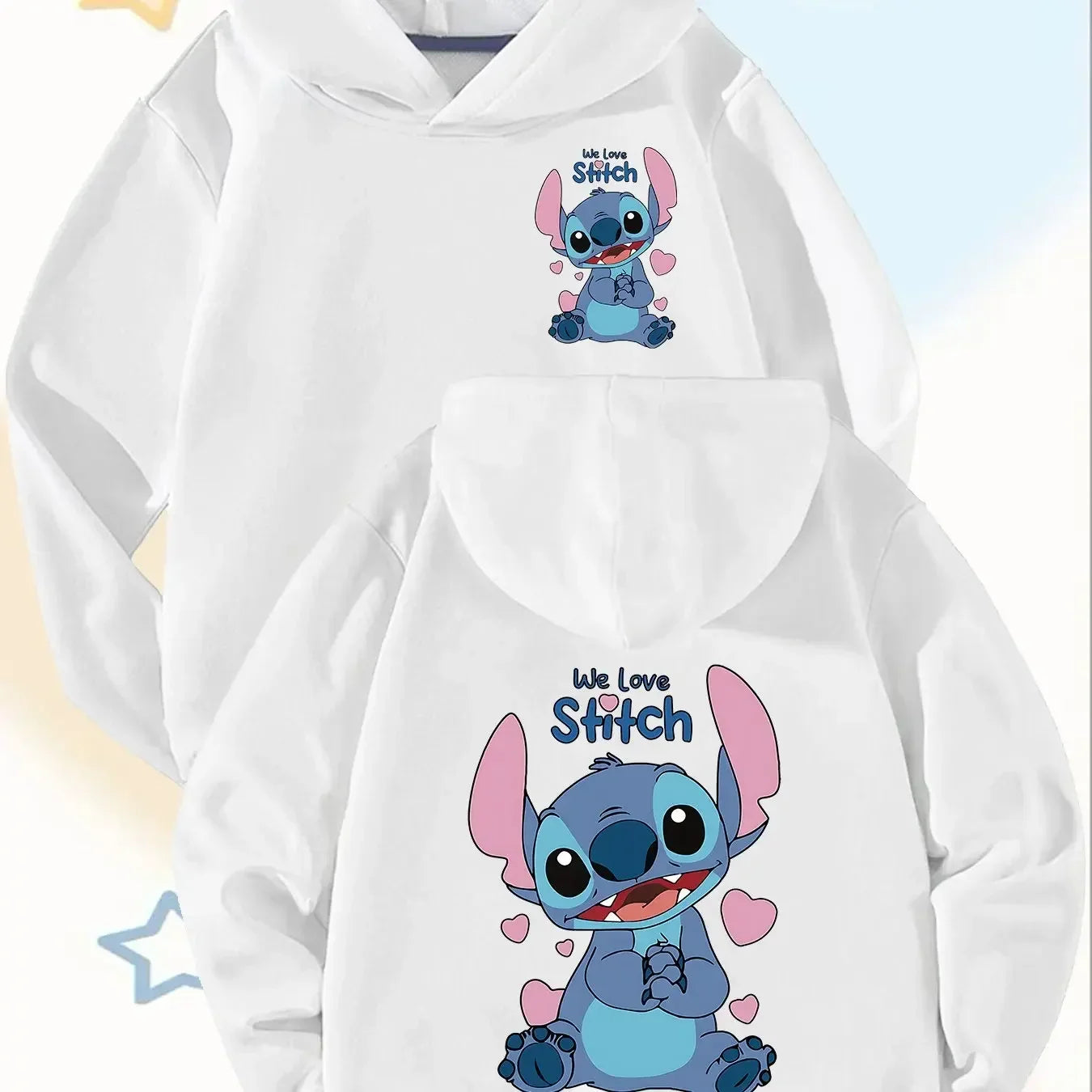 Fashionable Disney Children's Hoodies, Autumn and Winter Girls' Boys' Clothes Outdoor Sweatshirts Soft Long-sleeved Pullovers