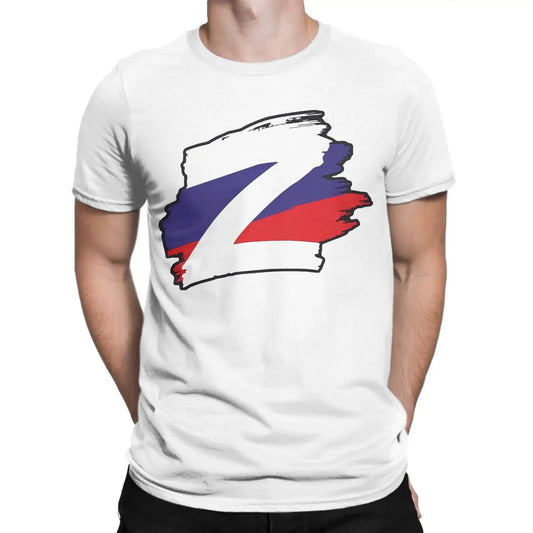 Men T-Shirts Russian Z Peace Unite Funny Cotton Tees Short Sleeve T Shirts Crew Neck Clothing Gift Idea