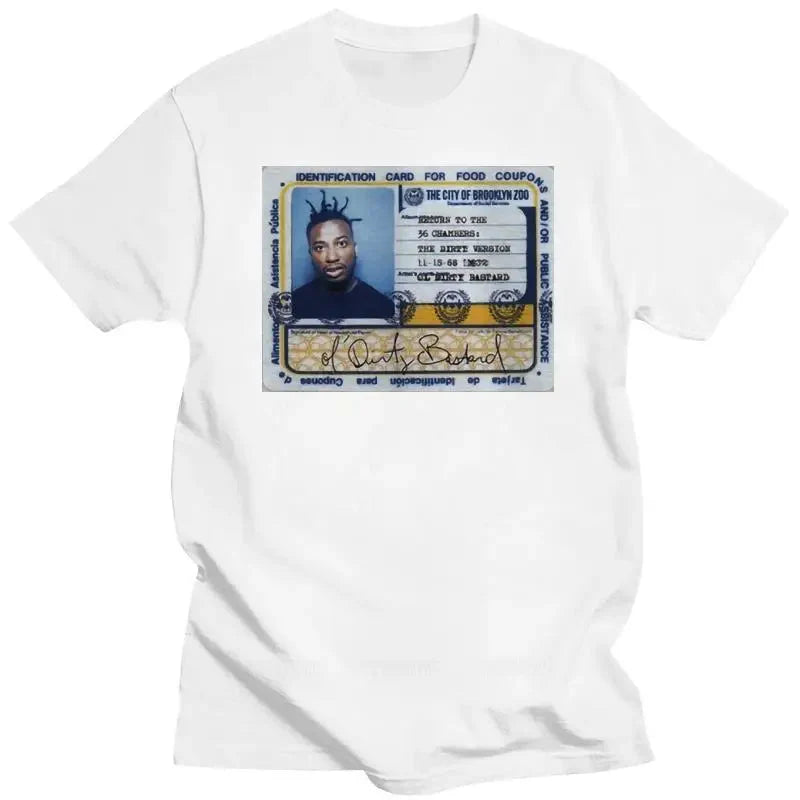 Mens Brand Fashion T-shirt Summer T Shirts for Men Ol Dirty Bastard ODB Rap Hip Hop Logo Black White Tee-shirt Shirts Tee S-4XL