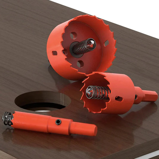 M42 bi-metal woodworking hole saw for drywall, PVC, plastic, iron plate, and recessed light drilling.