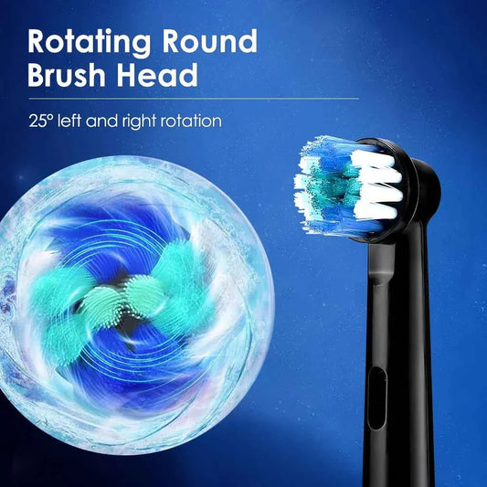 Electric ToothbrushRotating for Adults Deep Cleaning Teeth Tooth Brush Rechargeable Power Smart Timer with 8 Brush Heads