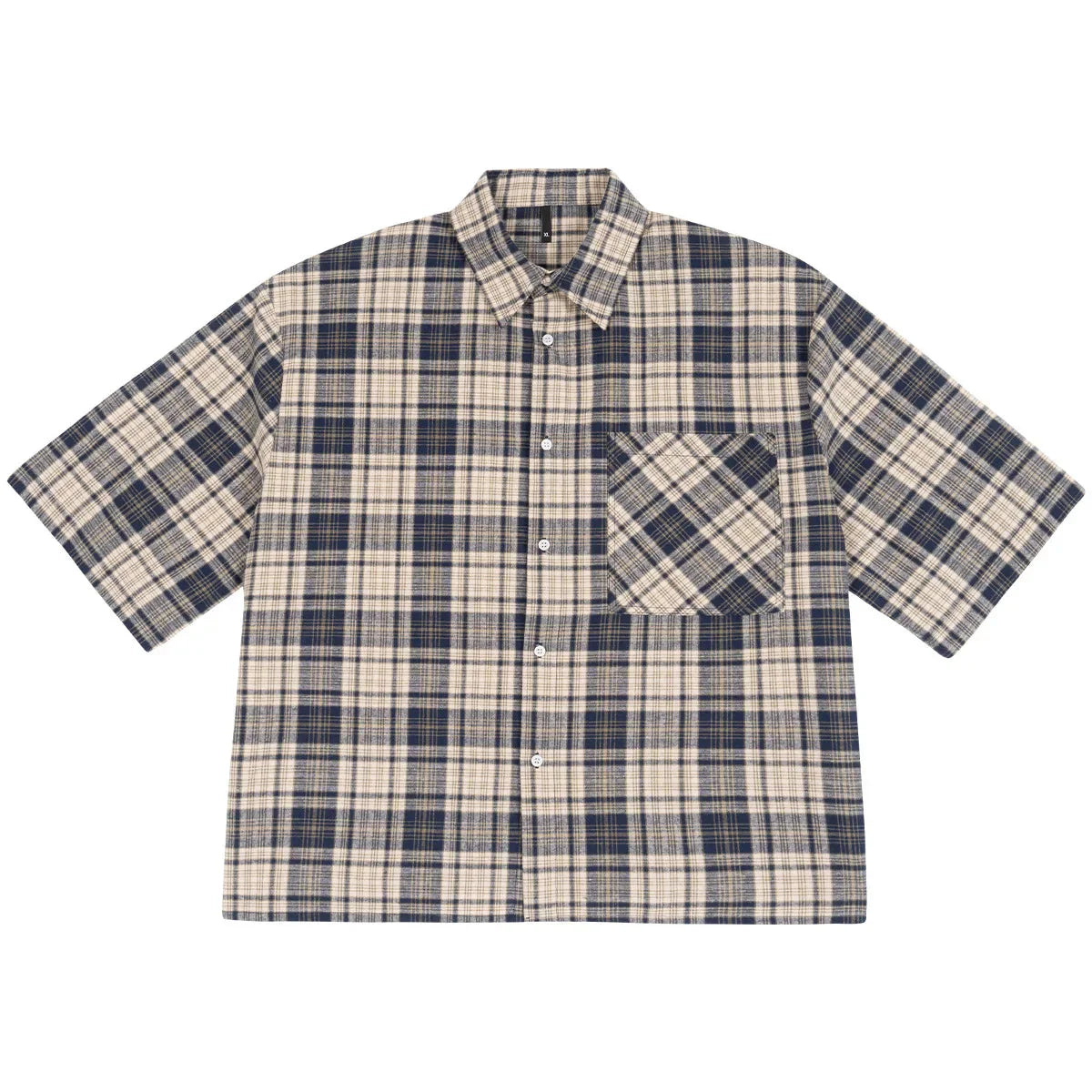Plaid Short Sleeve Shirt for Men Casual Button Down,Lightweight Breathable Fabric,Trendy Streetwear,Summer Open Front Top