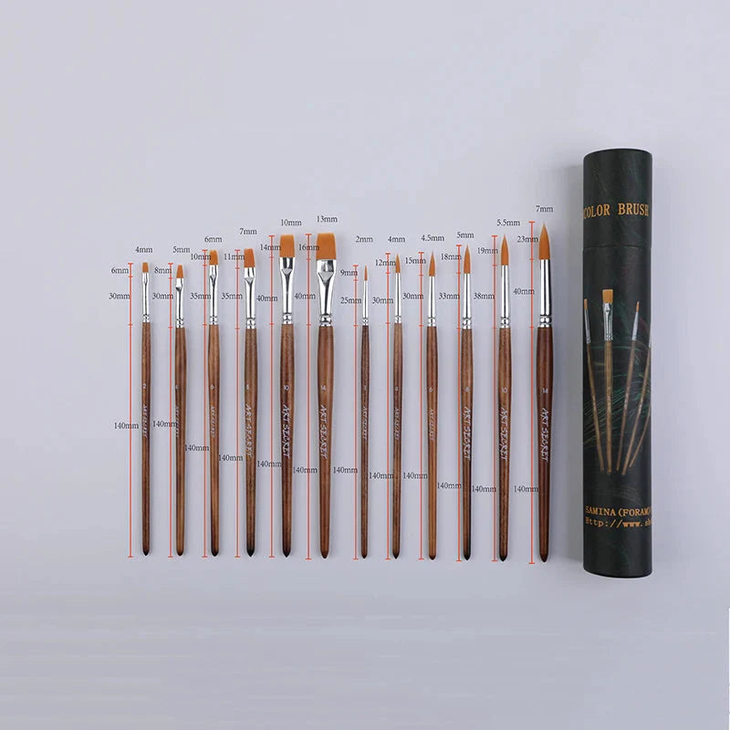 Art Secret #1201 #1203 #1204 Professional Painters For Acrylic And Watercolor Brush Sets (12 Pieces) Art Supplies