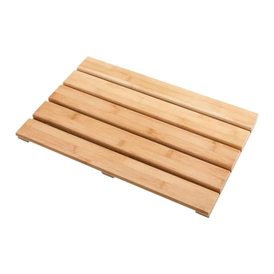 Bamboo Bath Mat Water Resistant Decoration Heavy Duty Non Slip Stylish Versatile Bathroom Accessories Shower Mat Floor Mat