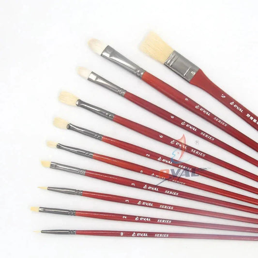 10 multi-functional artist paint brushes Bristle, wool, nylon hair Birch short rod acrylic oil painting gouache pens paint brush