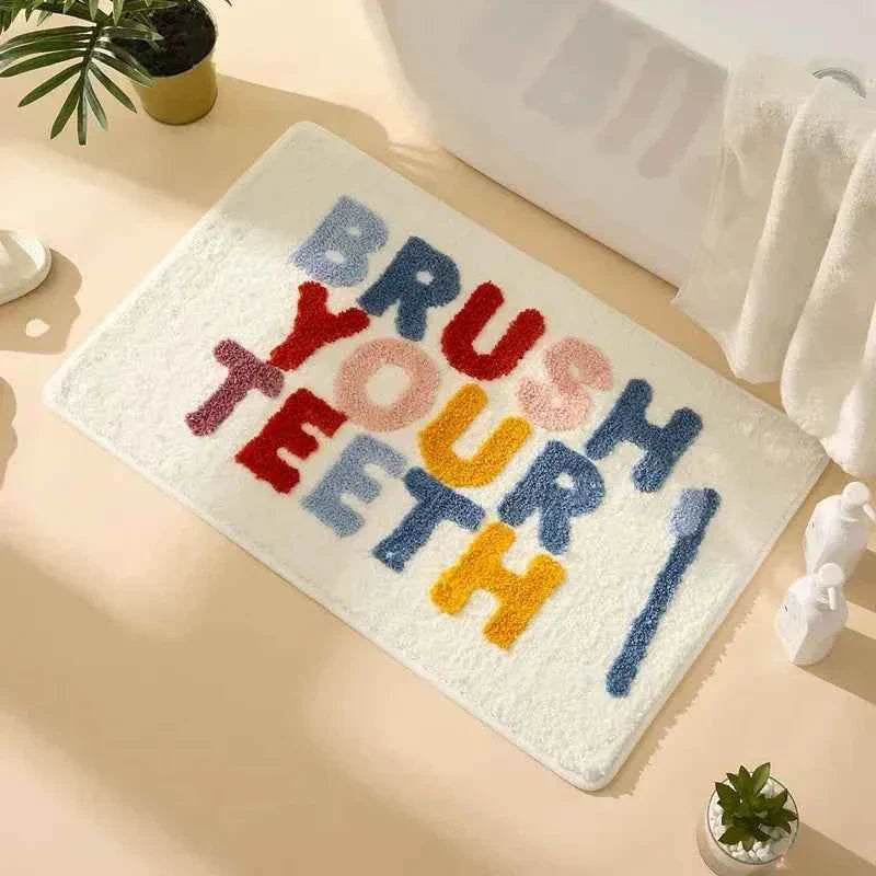 Get Bath Mat Bathroom Rugs for Bathtub Mat Cute Bath Rugs for Apartment Decor Tufted Gray and White Shower Mat