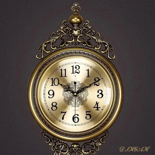 Large Luxury Gold Wall Clock Living Room Silent Creative Swing Wall watches Bedroom Quartz Clocks Wall Home Decor