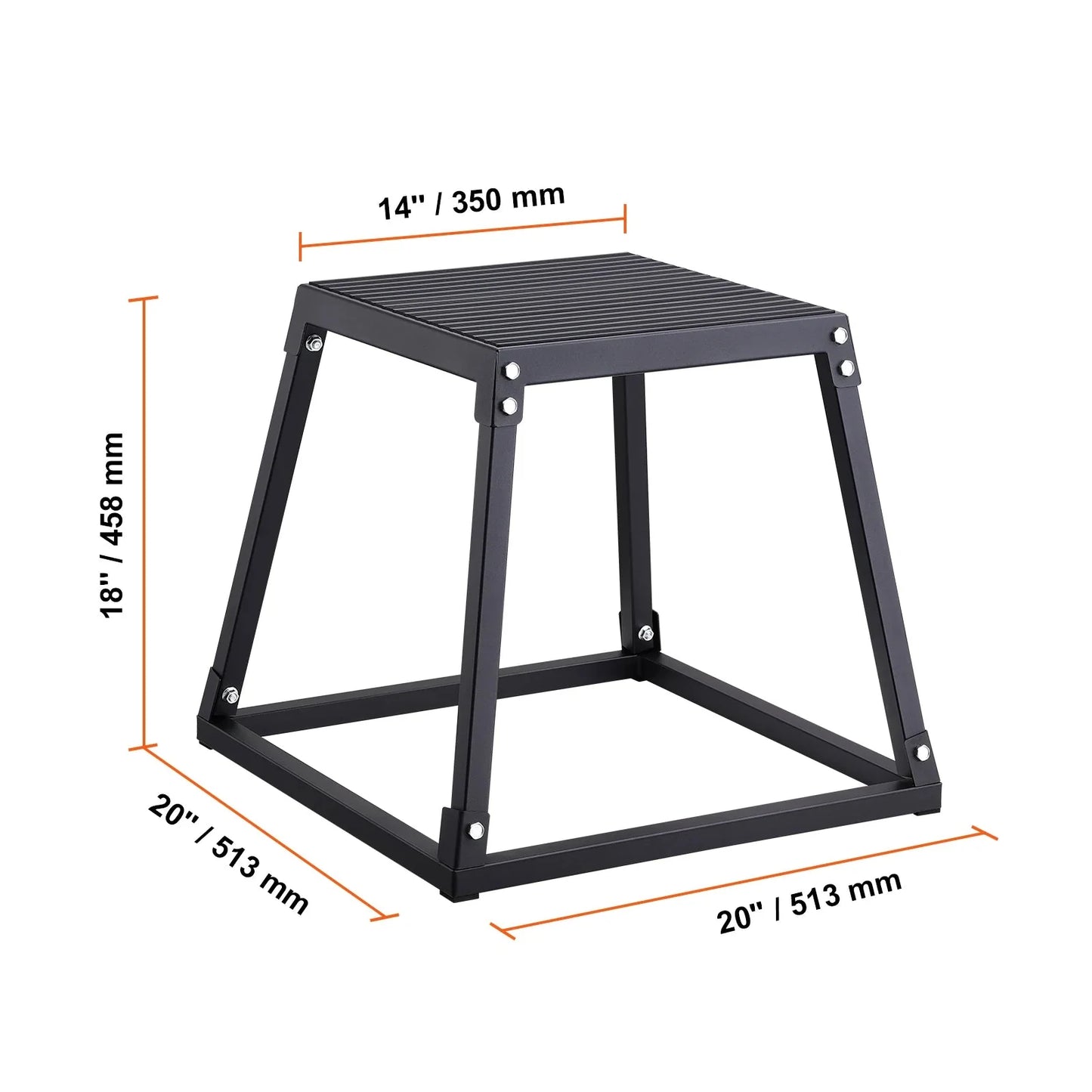 SucceBuy 12/18 Inch Jump Box Anti-Slip Fitness Exercise Step Up Box For Home Gym Training Conditioning Strength Training