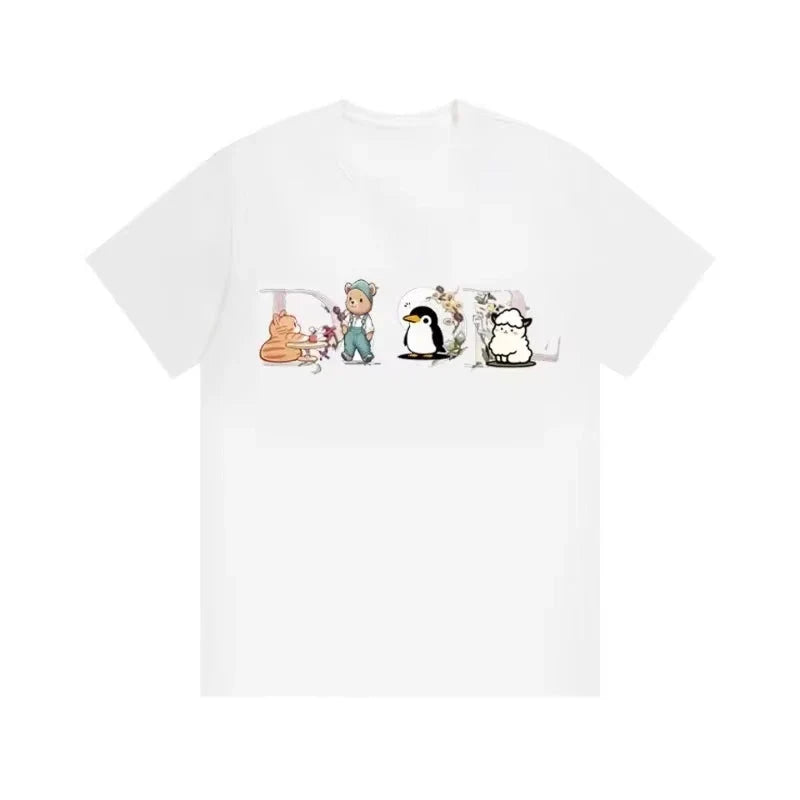 2026 Spring Summer Printed Men's and Women's T-shirts, Fashionable and Breathable Everyday Wear for Street