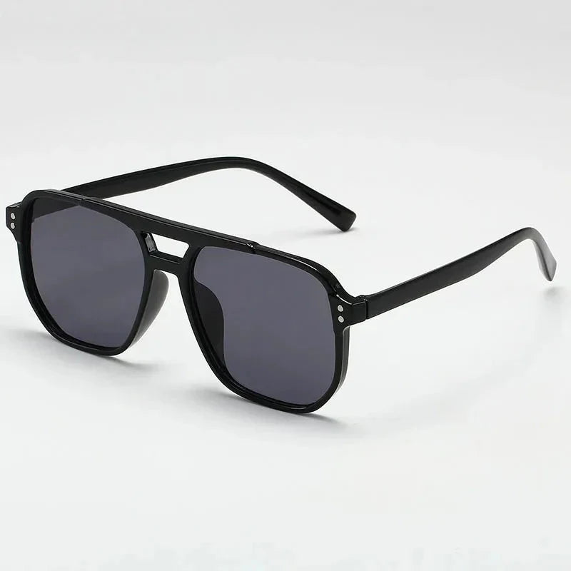 Vintage Men Women Big Sunglasses Men Square Shades Unisex Sun Glasses Black Lense Male Female Sunglasses UV400 Glasses