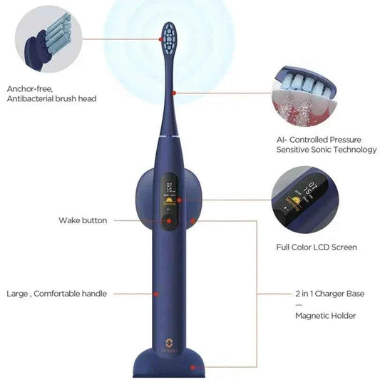 Oclean X Pro Sonic Electric Toothbrush Whitening Teeth Vibrator Wireless Charge 40 Days Works Smart APP Ultrasonic Check QH2