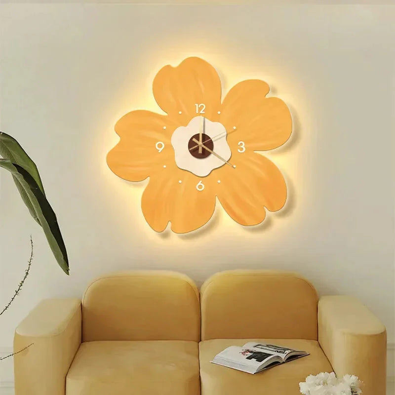 Light Decorative Clock Hanging Restaurant Simple Creative Crystal Porcelain Wall Hanging Clock Quiet Room Clock