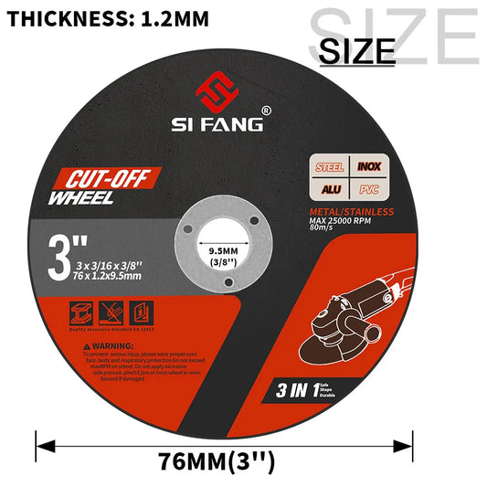 3 Inch Metal Cutting Disc 75x1.2x9.5mm Cut Off Wheels For Die Grinder Metal & Stainless Steel Cutting Mini Saw Blade 3-60pcs