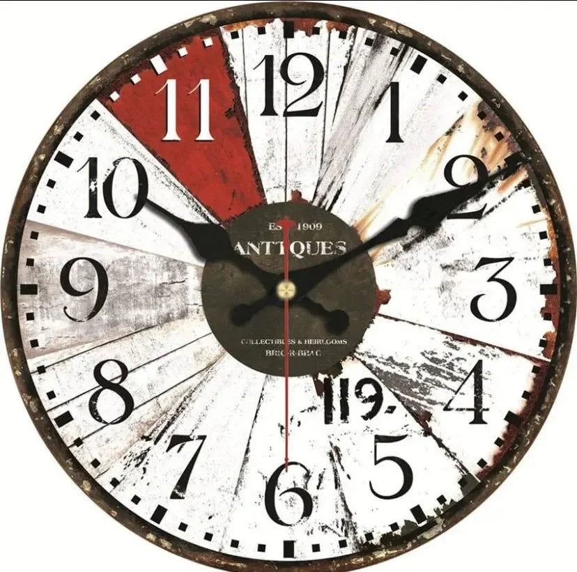 Creative wooden wall clock 30cm MDF density board silent quartz clock