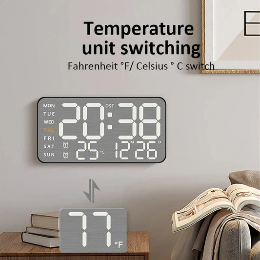 Mirror Brushed Finish Wall Clock Premium Modern Home Wall Clock