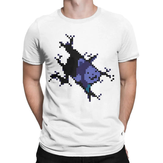 Men's T-Shirts Game Undertale Temmie Novelty Pure Cotton Tee Shirt Short Sleeve T Shirt Round Neck Clothing Gift Idea