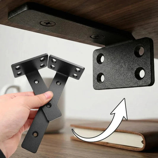 Heavy Duty L-shaped Shelves Brackets Thickened Floating Shelf Bracket Invisible Wall Shelves Support with Screws Hardware Tools