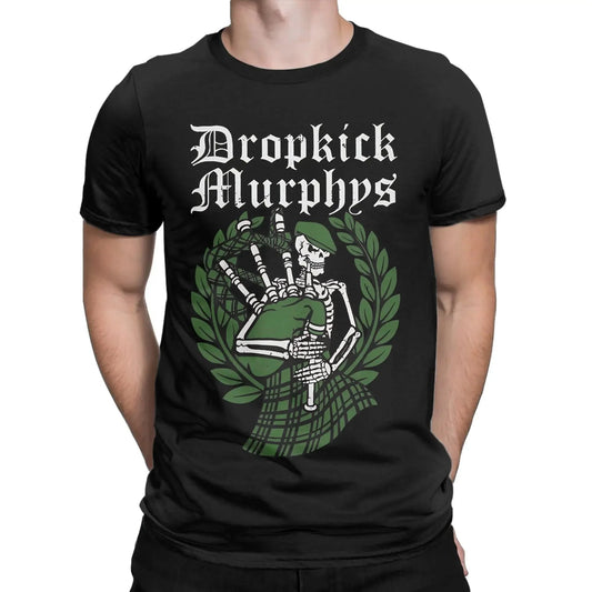 Men's T-Shirts Dropkicks Murphyss Band Novelty 100% Cotton Tee Shirt Short Sleeve T Shirt Crewneck Clothing Gift Idea