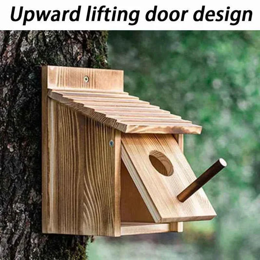Wooden Bird House Outdoors Garden Decorative Bird Nests Tree Pine Wood Birds Cages Cheap Small Parrot Nesting Pet Supplies