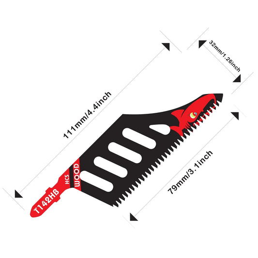 Jigsaw Blade Extra Long Heavy Duty Scroll Saw Blades T-Shank Fine Coarse Teeth for Wood Aluminum Tight Spaces