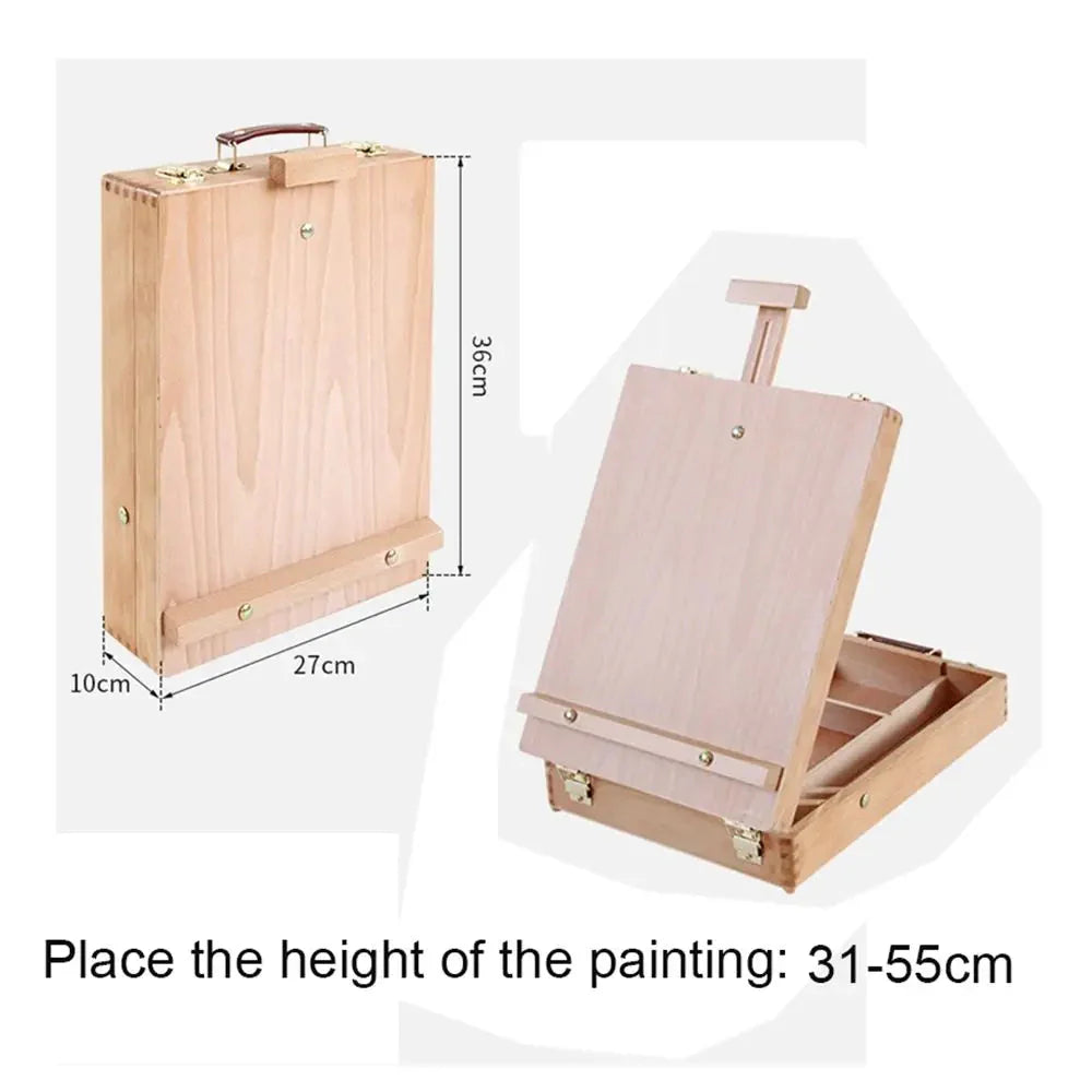 Artist Beech Drawing Supplies Desktop Art Oil Paint Easel Sketch Box Painting Supplies