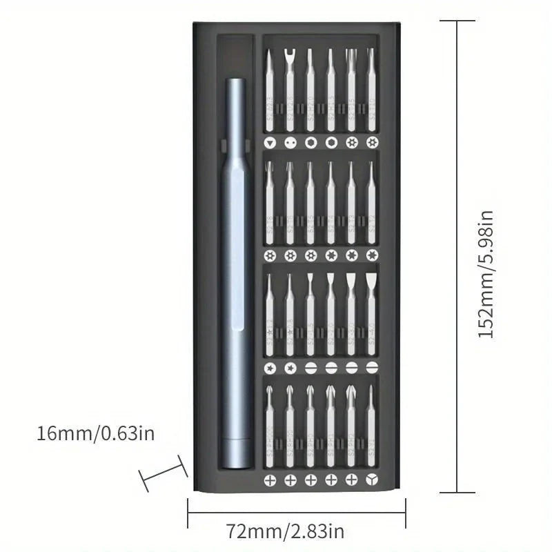 24-in-One Professional Repair Kit - Multi-Functional Precision Screwdriver Set for Mobile Phone and Tablet Disassembly
