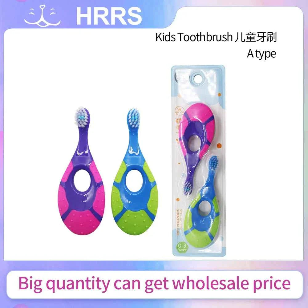 2Pcs/Set KidsToothbrush With Soft Bristles BPA-Free Children Toothbrush Training Deciduous Teeth Toothbrush