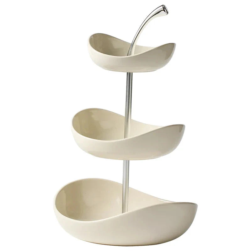 Fruit Plate Home Living Room Coffee Table Ornaments Candy Dish Placed Snack Tray Multi-layer High-grade Fruit Plate