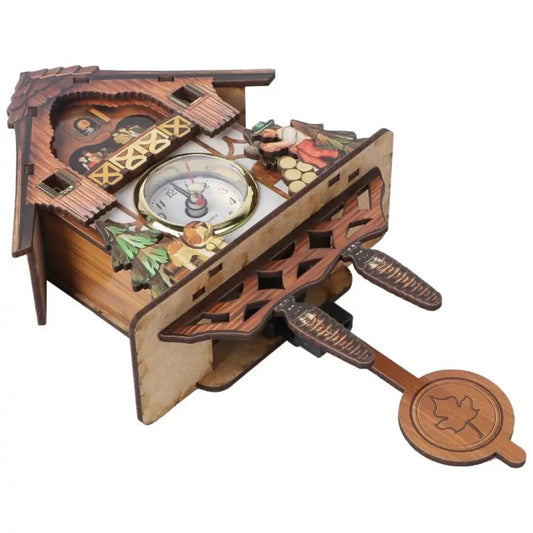 Forest Tower Wood Pendulum Vintage Clocks Vintage Silent Wood Wall Clock Wooden 3D Chiming 3D Chiming Clock Housewarming Gift