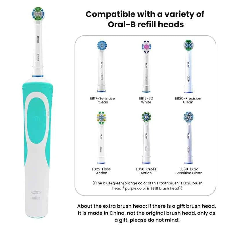 Oral-B D12 S-20 Electric Toothbrush Adult Toothbrush For Plaque Removal Soft Bristled Soft Cleaning Rechargeable 2-Minute Timer