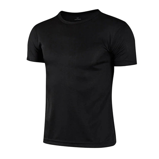 Mens T-shirt Print Casual Exercise Tops Outdoor Jogging Marathon Clothing Summer Quick-Drying Mesh Tees Daily Cycling Sportswear