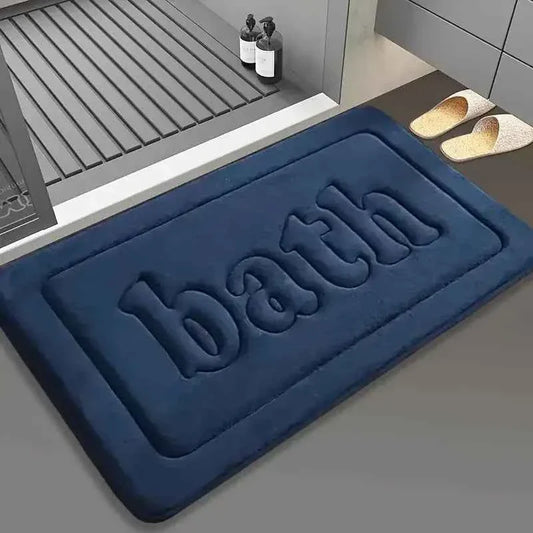 Bathroom anti slip floor mat soft bathroom mat water absorbing bath mat 1.2cm thick flannel fabric door mat home decoration