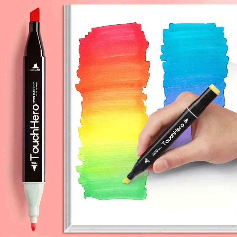 Markers Alcohol Felt Markers Comic Sketch Markers Dual Tip Brushes Art School Supplies Painting Sets School Supplies EasterGifts
