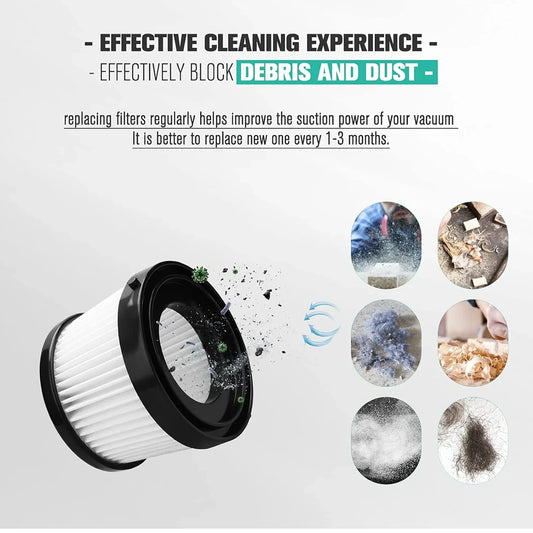 Replacement HEPA Filters. for DCV501HB DCV5011H ,Compatible With DEWALT 20V Vacuum Cordless Handheld Vacuum Filter