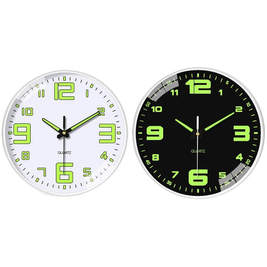 Glow In The Dark Luminous Numbered Round Clock