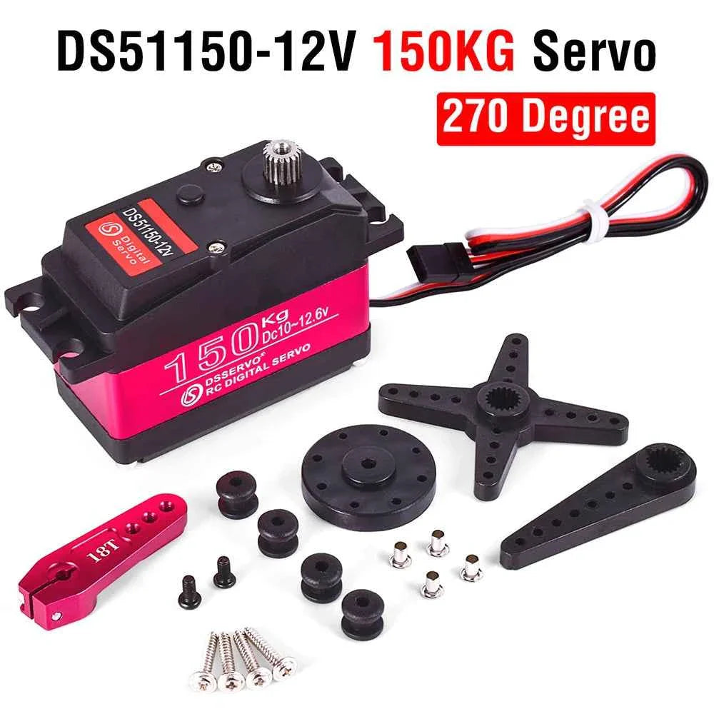 RC Steering Servo High Torque Servo Waterproof 60Kg 80Kg 150Kg 1/5 1/6 servo HV Metal Digital for HPI Baja 5B SS RC Car